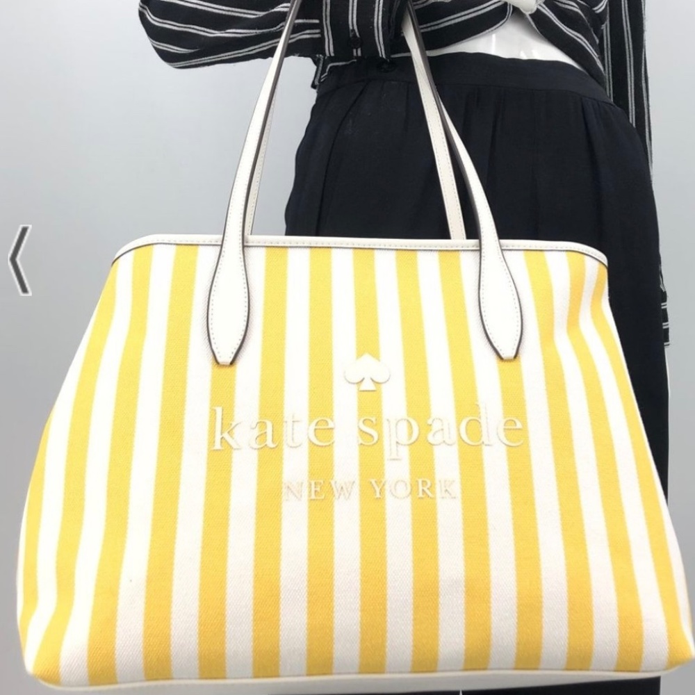 Kate Spade Street Stripe Tote Bag with matching pouch - Picture 16 of 16